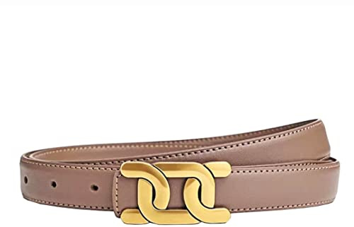 Yuangu Damengürtel für Jeans, Damen-Ledergürtel mit goldfarbener Schnalle, Designer-Gürtel für Hosen, Jeans, Kleider