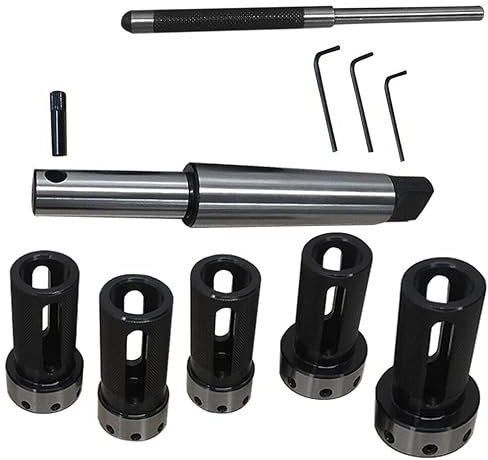 Drehmaschinen-Halter-Set, Gewinde-Set, MT2-Schaft, hält imperiale Schneideisen 13/16 Zoll, 1 Zoll, 1-5/16 Zoll, 1-1/2 Zoll und 2 Zoll, hergestellt in Indien
