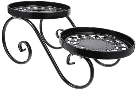 Yardwe 1 Pc Estantería De Flores De Hierro Forjado Macetero Metalico Jardineras Para Plantas De Interior Soporte De Maceta De Metal Soporte Para Macetas Anticuado Florero Titular