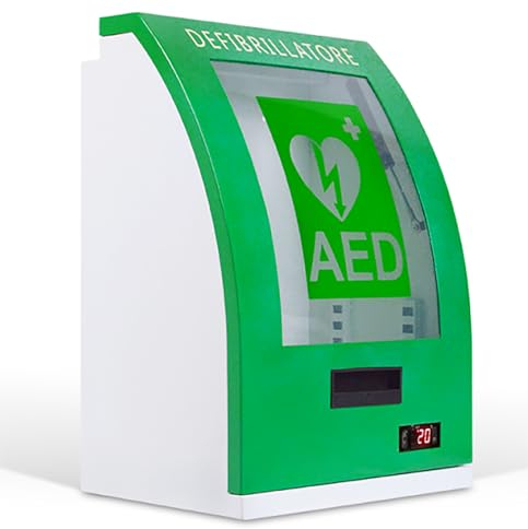 AED-Defibrillator-Lagerschrank, Herz-Defibrillator-Lagerschrank aus Stahl, mit beweglichen Regalen und Alarm, für Zuhause, Schulen, Clubs und Gruppen