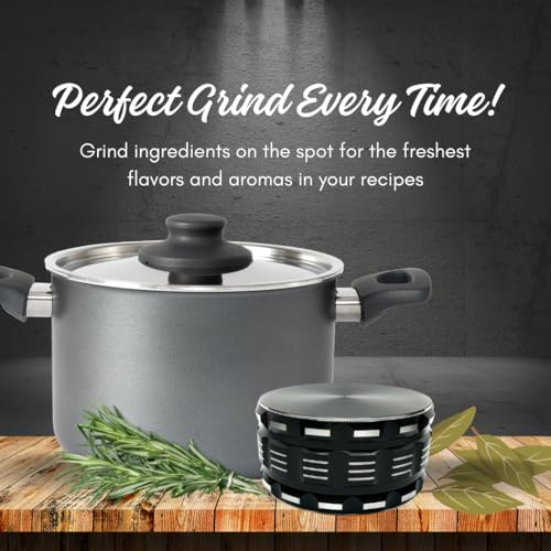 Grinder Garage 4 Inch herb grinder / 100mm spice grinder - portable size allows for you to easily grind your herbs at home or on the go. Black Grinder is Aluminum Alloy (Black, 4 Inches)