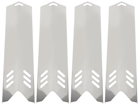 ANKROYU 4 PCS Placa Calefactora Universal De 38 Cm, Piezas De Repuesto De Calor para Placa Calefactora De Barbacoa, Reemplazo Universal para Piezas De Acero Inoxidable De La Cubierta del Quemador