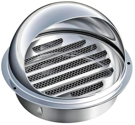 Rund ventilhuva, Rund kanal ventilationsutlopp, extern extraktor torktumlare ventilationslock, Louvered Ventilhuva, väderbeständig (Size : 170mm/6.69in)
