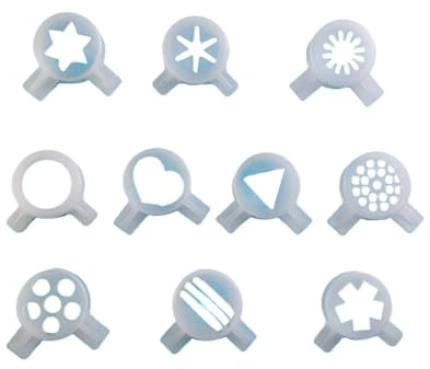 10-in-1-Set, fantastische Modellierkappen, Ersatzteile for Softeismaschinen, Düsenformdeckel, Innendurchmesser 29 mm, kompatibel mit VEVOR