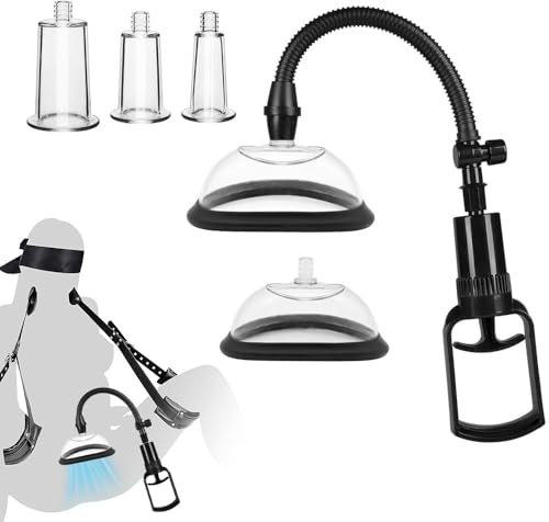 GKLWEJ Suceurs de Clitoris, Suceurs pour Mamelon, Pince À Tetons Sexuel Femme, Stimulateur Clitoridien À Succion, Jouets de Mamelon, Noir