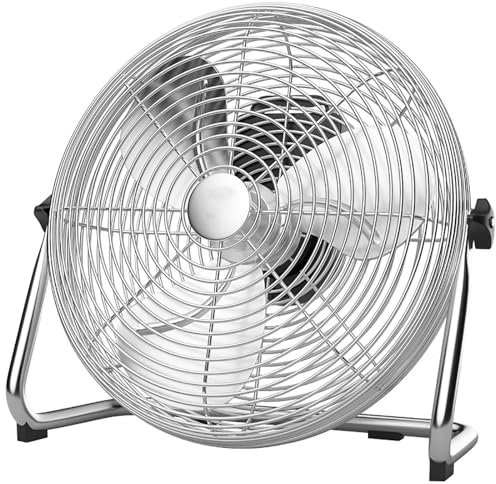 NINHFTDROU Floor Fan,High Velocity Fan, Heavy Duty Metal Industrial for Shop, Garage,Commercial, Residential, and Greenhouse(16in)