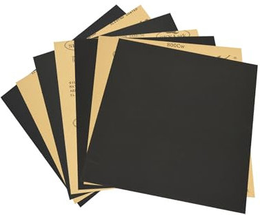 230x280mm Schleifpapier Körnung 400/600/800/1000 für Politur & Oberflächenveredelung, 32 Stück Nass Trocken Feinschliff Schleifblatt für Autolack, Metall, Holz, Glas, Stein