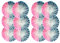 Blocs de Réservoir de Toilettes,Bloc Sanitaire Bicolore,Toilettes Propres Désodorisant Ble,Bloc de Nettoyage de Toilette,Bloc de Réservoir de Toilettes à Bulles,6 Pièces 1 Jeu, 2 Jeux