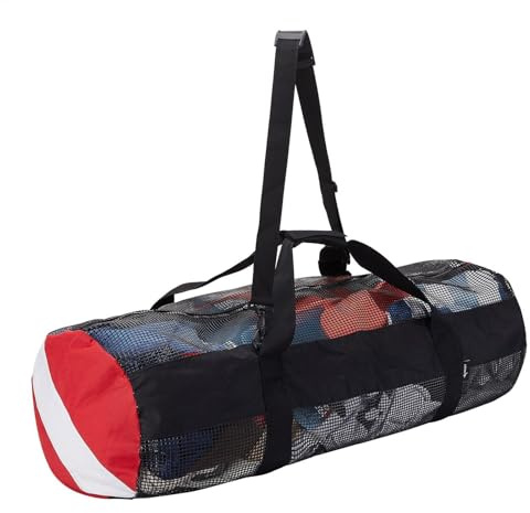 Mesh-Tauchtasche , Tauchtasche Mesh, Netztasche Mit Reißverschluss Für | Tauchausrüstung, Faltbare Strandtaschen, Verdickte, Schnell Trocknende Zum Tauchen, Wassersport, Schwimmen, Surfen