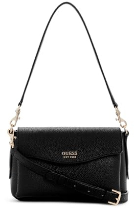 GUESS Brenton Flap Shoulder Bag Black