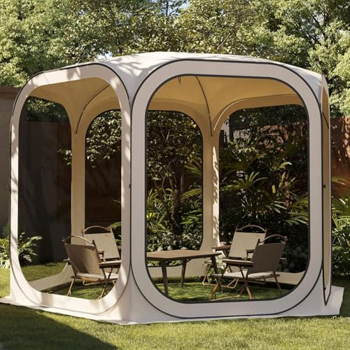 GWFBLID Tienda de Campaña Familiar para 4-6 Personas Tienda de campaña instantánea con mosquitero Carpa Impermeable Ligera Tienda de cúpula A Prueba De UV/Impermeable para Viajes Camping Festivales