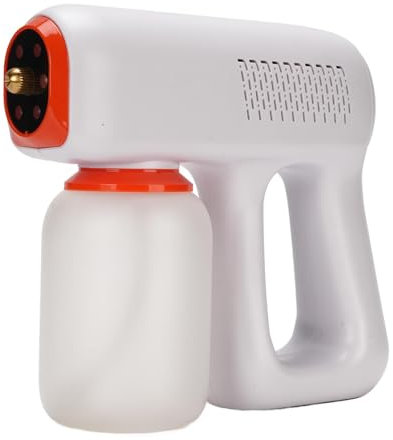 8000rpm Motor Electric Fogger Sprayer, 1200mAh Rechargeable Cordless Handheld Sprayer Machine with Copper Nozzle, ABS Material for Human Skin, House, Appliances, White