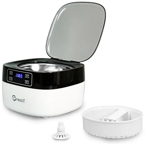 IRON JF Dispositivo Pulizia ad ultrasuoni Occhiali, Gioielli Molto Altro Pulitore ultrasuoni 580 ml 48000 Hz, Bagno ultrasuoni for Pulizia Profonda, pulitore ultrasuoni, Dispositivo for Pulizia degli
