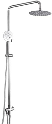 Colonne de Douche avec mitigeur de Baignoire et système de Douche sans Robinet, 2 Fonctions, en Acier Inoxydable brossé, kit de Barre de Douche, température Non réglable