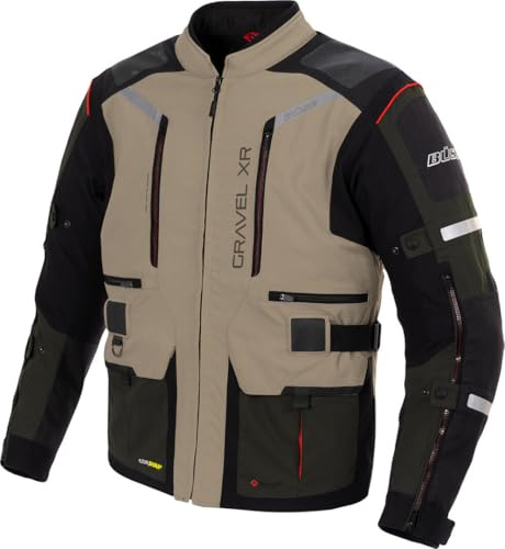 Büse Gravel XR wasserdichte Motorrad Textiljacke, sand, 54 | Wasserdicht