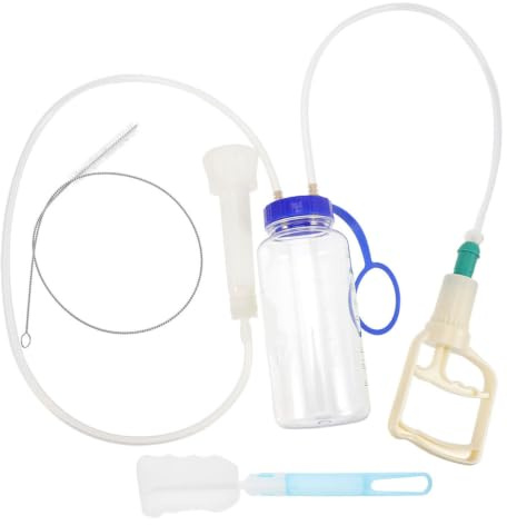 WEKADRIN Manual Sheep Milking Machine Hand Pump Portable Milker for Farm Use with Single Teat Cup and Vacuum Pump – Plastic Cow and Goat Milking Supplies, Home Livestock Handling Accessory