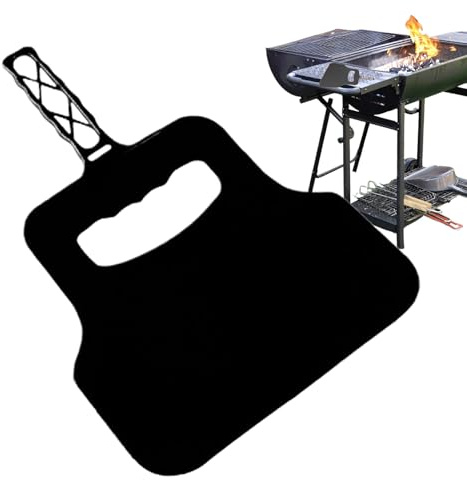 Grillhandfläkt – 32 x 21 cm manuell grillfläkt, lätt 12 g ABS
