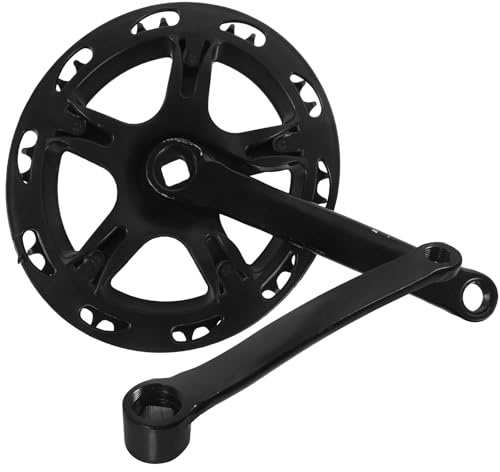 MAGICLULU Pédalier Vélo Robuste Dents avec Manivelle Carrée Accessoire Vélo pour VTT et Plier Ensemble de Remplacement Léger