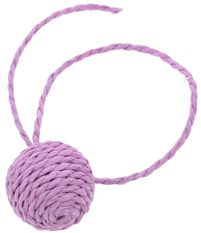 Toyvian Cat Scratching Post Sisal Rope with Interactive Bell Balls for Kitten Play and Exercise