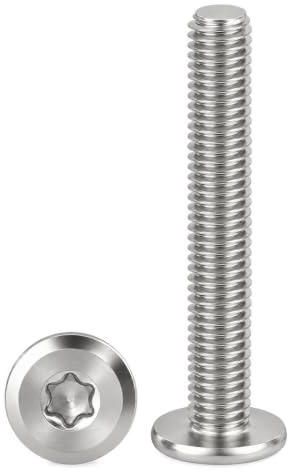Drenky 10 Pièces Vis Torx M8x50mm, Vis Inox à Tête Plate Mécaniques | Vis à Tête Plate M8 Torx Filetage Complet Pour La Fabrication De Meubles