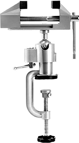 Fasmov Morsa da tavolo universale girevole da 7,6 cm, inclinabile a 360°, universale