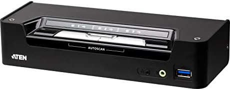 ATEN CS1953 3-Port USB-C DisplayPort Hybrid KVM, Schwarz