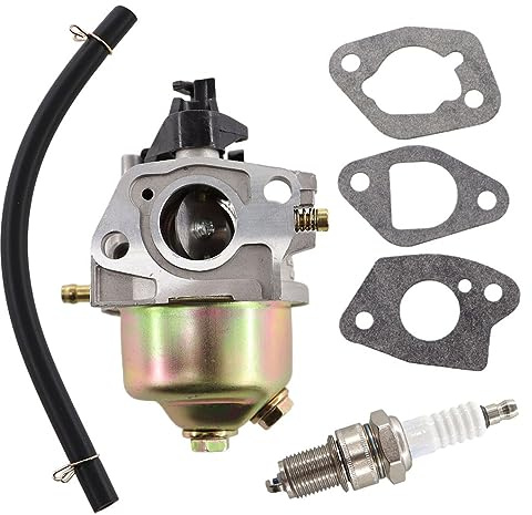 MCHNIC Vergaser mit Dichtung Benzinschlauch Zündkerze für MTD Thorx 45 55 Güde Budget Fleurelle Einhell Variolux 1P65 1P70