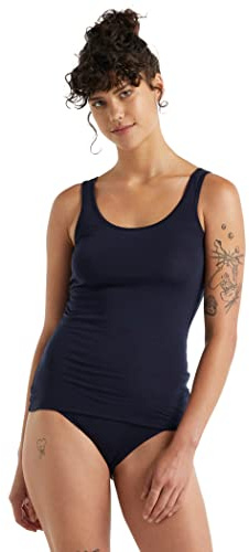 Icebreaker Damen Siren Tank Top - Sporttop Damen - Merinowolle Unterwäsche - Mitternachtsmarine, S