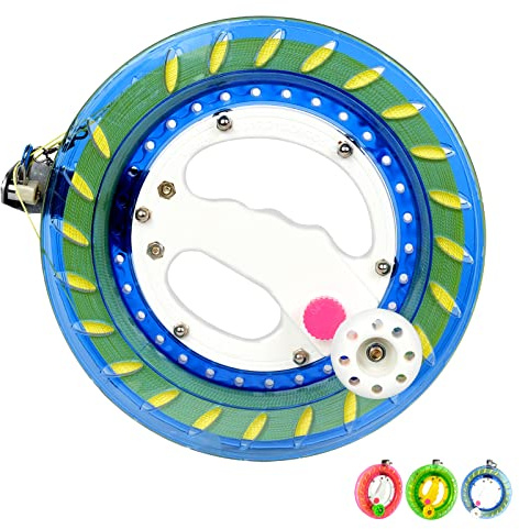Simxkai Kite String Reel, String Spool,Line Winder, Come with Lock, 8in with Line Heavy Duty(Blue)