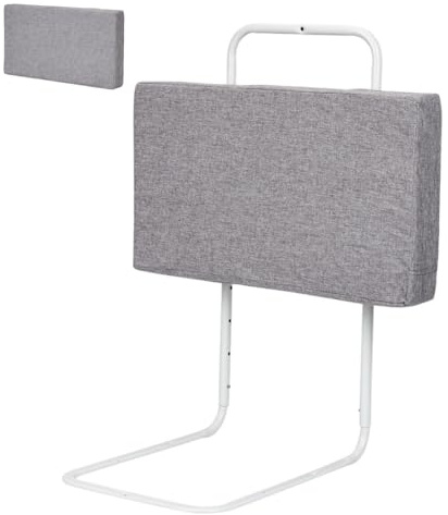 Ikodm Bettgitter 50cm rausfallschutz Bett Bettschutzgitter für Kinder 5-Loch Höhenverstellbar Bett Rausfallschutz Kinder, Kinderbettgitter Familienbett für Kinderbett (50cm,Leinen Grau)
