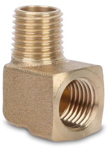 Messing Rohrverschraubung Adapter 1/4 Zoll Drehgelenk NPT 90 Grad Winkelrohrverschraubung 1/4 Zoll Außengewinde Innengewinde Druckluft Wasser Fitting