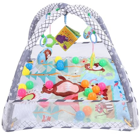 Baby Lekmatta, Baby Lekbåge, Baby Gym Lekmatta, Krypmatta för Nyfödda och Småbarn Födelse 0-18 Månader, Nyfödda för Utveckling Av Motorik och Kognition