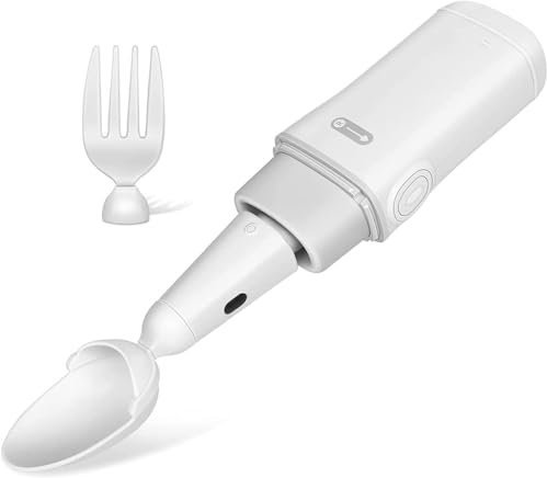 Couverts d'aide à l'arthrite, cuillère for les tremblements des mains de Parkinson, cuillère fixe et fourchette avec auto-stabilisation intelligente for les personnes handicapées et les personnes