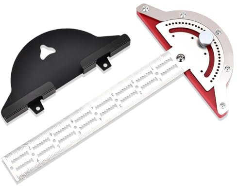 XPEX 10 Pollici Squadra da falegname Righello metallo Squadra Combinata Regolabile, Utensili da Carpenteria Quadrati Combinati in Acciaio Inossidabile,Righello da 45/90 Gradi