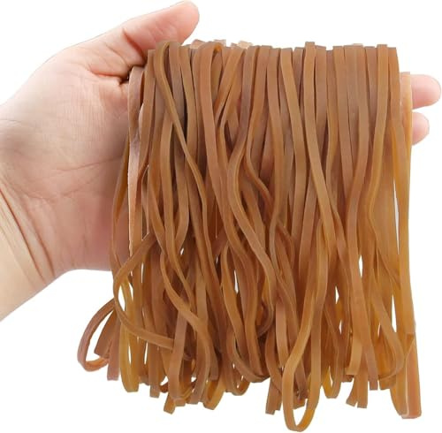 50Pcs Large Elastic Rubber Bands, Heavy Duty Elastic Bands, Large Elastic Bands Natural Elastic Bands Wide Rubber Band for School Home Office Supplies Industrial Crafts DIY Everyday Use