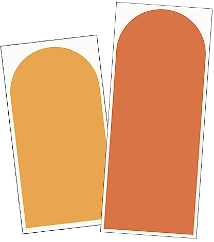 Autocollants Muraux Arche en Pvc Orange, Lot de 2 Pièces | Adhésif Fort, Impression Artistique Élégante, pour Chambre et Salle de Jeux