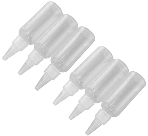Brrnoo Farbflasche, Farbmischbehälter, Airbrush-Farbflasche, 10 Stück, 60 Ml, Airbrush-Farbflasche, Leer, Airbrush-Farbmischbehälter, Behälter mit Kugel, Klare Skala, Quetschflaschen
