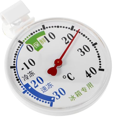 Ciieeo Termometro per Congelatore con Ventosa Misuratore Temperatura per Frigorifero e Congelatori Strumento Precisione Conservazione Alimenti Letture Accurate da 50℃ a 70℃