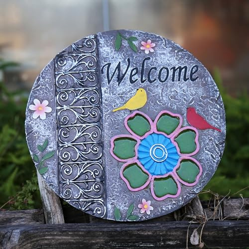 SDGBCXD Pietra da calpestio， Pavimentazione for vialetti in Stile Rustico, Pietra Decorativa resinosa for aiuole e Giardini.