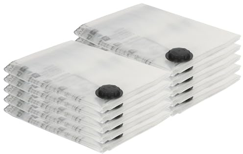 Harbour Housewares Vacuum Storage Bags - Extra-Large (90 x 120cm) | 10x Heavy Duty Reusable Clothes Duvet Bedding Travel Moving Packing Suction Space Saver Organiser Zip Lock Luggage Bag