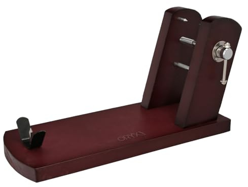 Skinkestativ - Justerbar skinkhållare, tillverkad av rostfritt stål, med halkfri bas och enkel montering, perfekt för exakta skärningar.