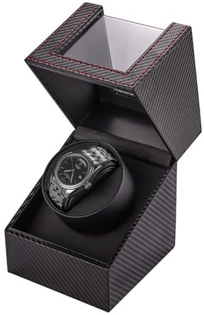 PAHION Remontoirs Automatiques Simples pour Montres Boîtier en Cuir PU Souple avec Moteur Ultra Silencieux pour Montres pour Hommes Et Femmes