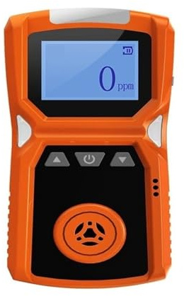 Detector de Gas portátil 4 en 1 EX H2S CO O2 Medidor de Monitor de Gas con vibración, alarmas visuales y audibles Pantalla LCD Interior/Exterior(H2S-0-100ppm)