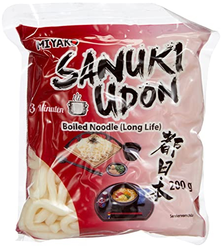 Miyako Sanuki Udon Nudeln, gekocht, 12er Pack (12 x 200 g)