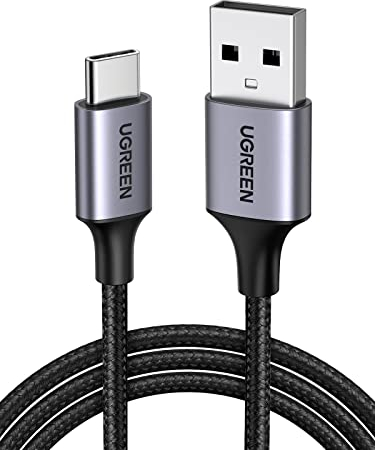 UGREEN Cavo USB C a A Ricarica Rapida 3A in Nylon QC 3.0, Cable Type C Compatibile con iPhone 17 Pro Max Air/16/15 Plus Pro Max, Galaxy S25 S24 A54, Pixel 9 8, PS5, ecc.1M