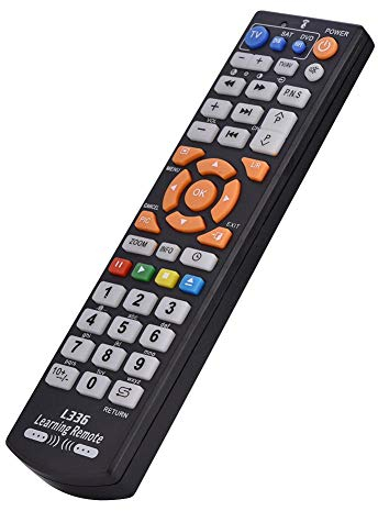 Tosuny Telecomando di apprendimento Telecomando intelligente universale con funzione di apprendimento per TV CBL DVD DVD e altri dispositivi a infrarossi Tastiera wireless (nero)