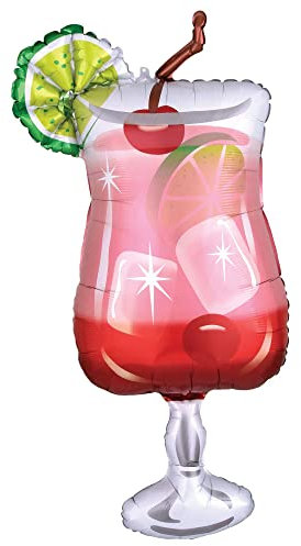 Anagram 4124001 Gin Fizz Foil Mylar Party Balloon, 37, Multicolor, Pack of 1