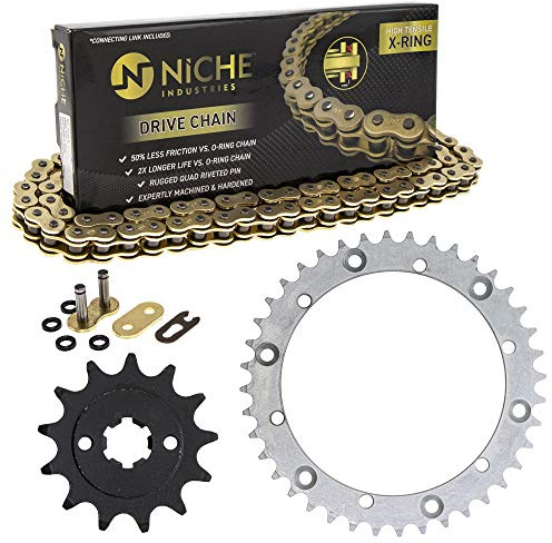 NICHE Drive Sprocket Chain Combo for Yamaha Blaster 200 YFS200 Front 13 Rear 40 Tooth 520V-X X-Ring 92 Links