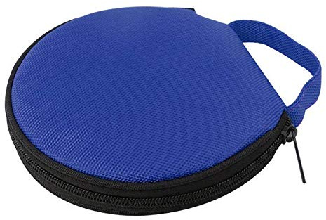 Losuya Portable Round 20 Capacity CD DVD Disc Storage Case Bag Wallet for Car, Home and Office Use (Blue)