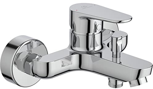 Ideal Standard BC500AA Cerafine O Badearmatur zur Wandmontage – Einhebel-Badearmatur Aufputz DN 15 Ausladung 155 mm in Chrom